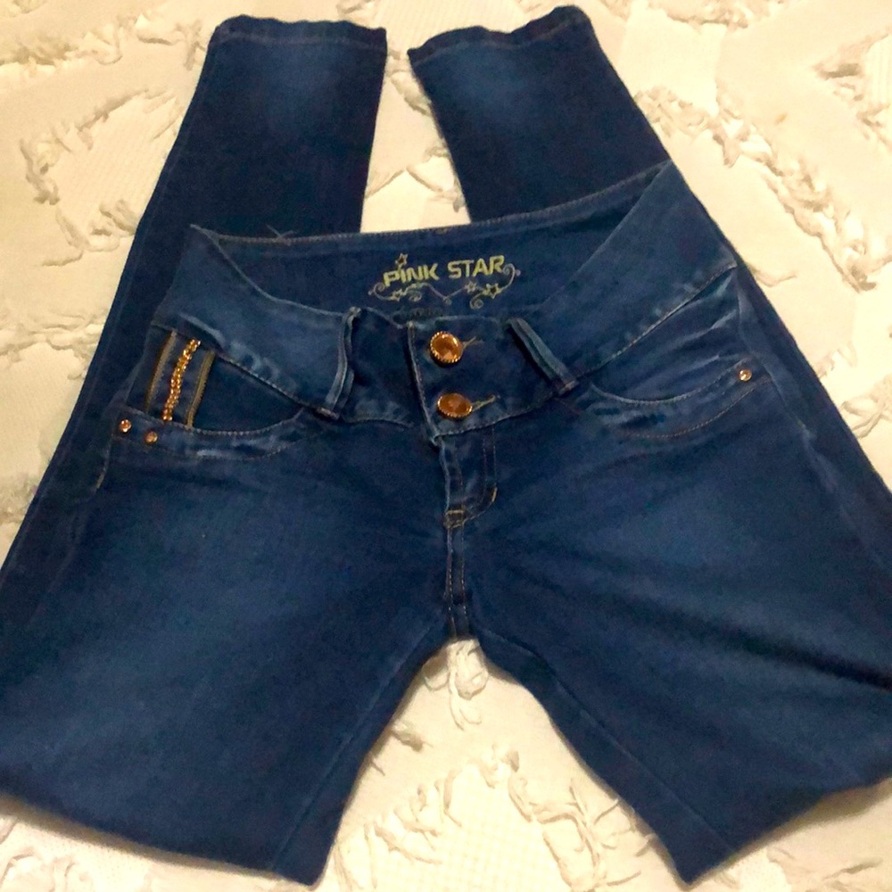 Pink star jeans